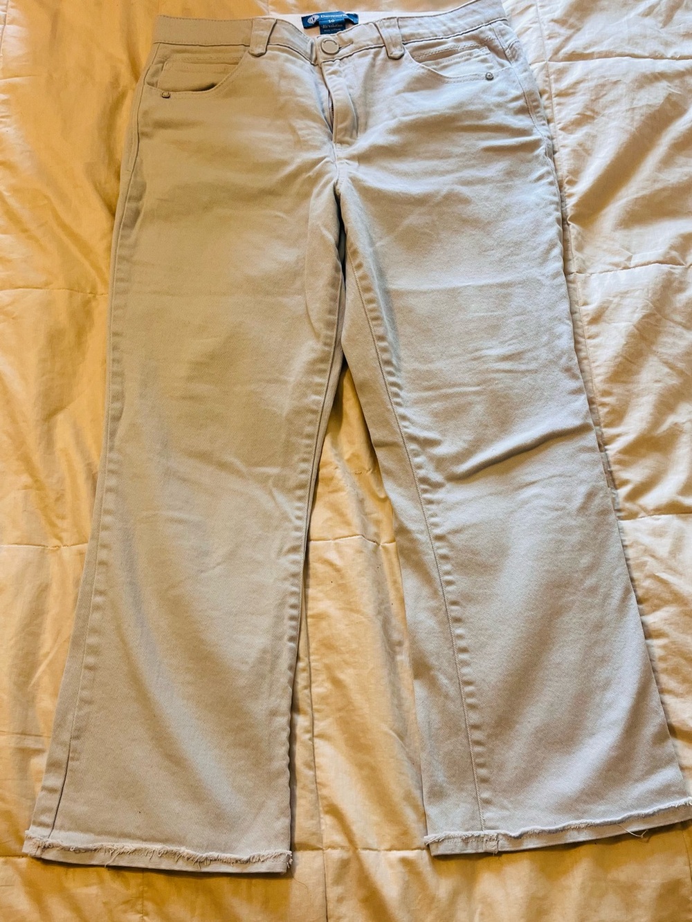 Democracy Pale Blue Wide-Leg Crop Jeans